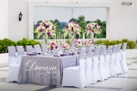 Khăn trải bàn cho những chiếc bàn dài trong tiệc cưới